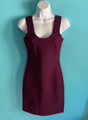 Solange Marciano Womens Size M Purple Bandage Mini Dress Rear Zipper Fitted