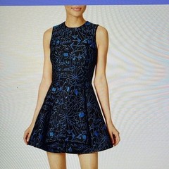 Opening Ceremony patterned fit and flare Doodle Dress, sz 6