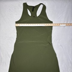 BACKCOUNTRY Tank Dress Small Olive Green On The Go Athletic Lightweight Pockets