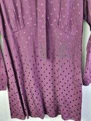 Albaray Jacquard Polka Dot Bow Neck Tie Dress Burgundy Size 12 £89 RRP New