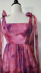 New Anthro Midi Dress New Size Small Pink Floral Coquette Wedding Formal Prom