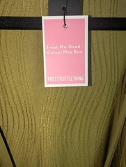 NWT PrettyLittleThing Plus Olive Plisse Wrap Front Dress Size US 26