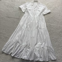 BARBA Made in Italy Tiered Long Dress Skipper Shirt Flare