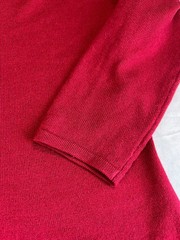 Black Label Evan-Picone Red Sweater Dress XS Cowl Neck Cozy Knit Fall Winter