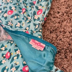 PINUP COUTURE 50&rsquo;s SWEETHEART DRESS XS Atomic Rockabilly Retro Floral Midi Blue