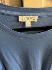 J Crew Azure Blue 100% Cotton Tiered Casual Cottagecore Babydoll Dress Size XL