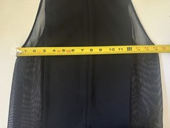 EDUN Black F High Side Slit Casual Long Maxi Dress Sheer Front Detail Size S