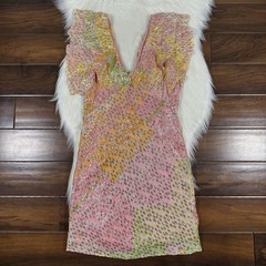 Never Fully Dressed Size US 6 / EU 38 / UK 10 Ruffled V Neck Tilda Mini Dress