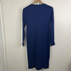 ModCloth Cardigan Knit Sweater Midi Dress Womens S Small Navy Blue