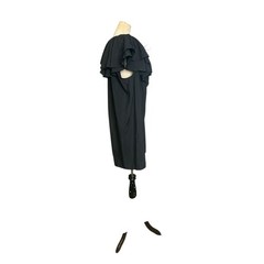 COS black ruffled neck tunic below the knee dress size 14