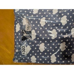 Striptap Blue Cloud Polka Dot Mini Dress Short Sleeve Zip Back Size L