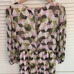 J.Crew Lurex Chiffon Patchwork Midi Dress Metallic Floral Sz 4 Cottagecore Boho