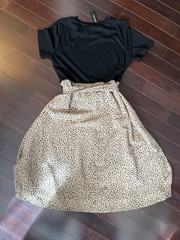 NWT Zattcas Leopard Print Midi Dress Tie Waist XL