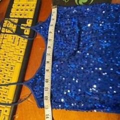 NEW WITH TAG ! Active Basic Women Sequin Mini Dress Navy Blue Size M