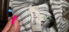 Umgee USA Striped Suspender Skirt with Raw Hem Detail