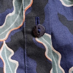 BROOKS BROTHERS Cotton Sateen Midi Shirt Dress Size 12 Blue Black Short Sleeve