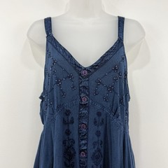 Monroe And Main Dress L Renaissance Country Boho Cowgirl Beaded Western Babydoll