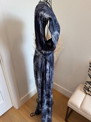 TYSA Women&rsquo;s Blue Gray Tie-Dye Sleeveless Wrap Maxi Dress Size 1(S) –Boho/Resort