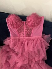 For Love & Lemons Gorgeous Pink Bustier Gown XS Fits Like 0 Not Bigger RP $359