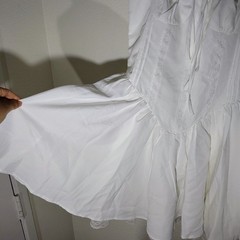 White Lace Corset Style Mini Dress | Cottagecore Fairycore | Size M Fit& Flare