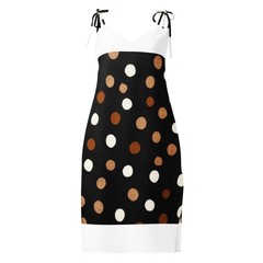 Tie-strap Polka Dot Midi Dress