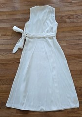 NWT Mango MNG White Wrap Dress Sleeveless Midi Side Tie Women&rsquo;s Size 8 US/L EU
