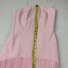 Park & Fifth Women&rsquo;s Pleated Strapless Daphne Maxi Dress Extra Small Peony Pink