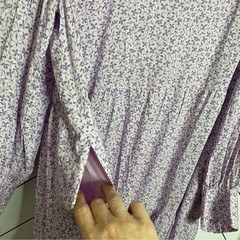 A New Day Lavender Floral Long Sleeve Midi Dress
