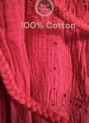 Womens Red Eyelet Sundress 💯% Cotton Material • FREE SHIPPING & Gift Wrap Med
