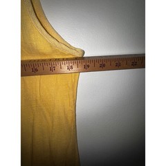 Dress To Kill OS L Yellow 100% Linen Sleeveless Lagenlook Midi Dress Pocketed