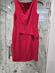 Antonio Melani Red Solid Sleeveless Maxi Knee Length Dress Womens Regular 10
