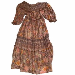 Spell and the Gypsy Collective Dress Small Floral Peach Hippie Boho Festival