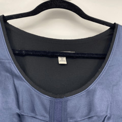 Banana Republic Sloan Wool Silk Blend Sheath Dress Sleeveless Black Blue 8 Tall
