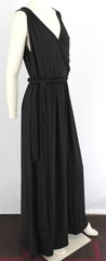 Lyss Loo All Mine Sleeveless Crossover Wrap Maxi Dress – Black – MEDIUM