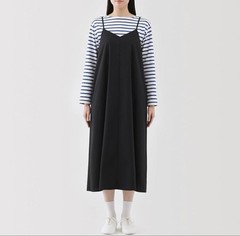MUJI Drying Broad Camisole Dress Black S Size