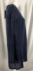 New Francescas Dina Be Dress Long Top Lined Navy Blue Lace Polyester Nylon Small