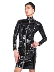 Honour Female PVC Dominator Dress in Black