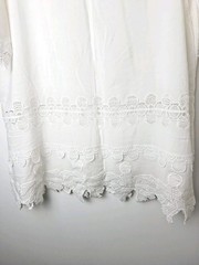 Reiss Etta Embroidered Cotton Blend Kaftan, White – Size 14-18