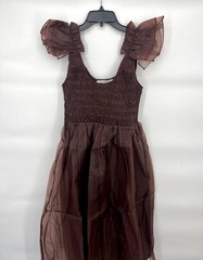 Sofie the Label Brand Taffeta Ruffle Midi Dress Size S Whimsigoth Fairycore Brow