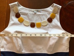 Boden Navy & Off White Colorblock~unique Button Neckline~size UK10R~US6R~Classy!
