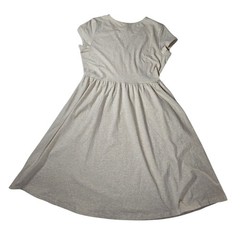Pact Organic Cotton Fit & Flare Wrap Dress Women&rsquo;s Large Flax Heather Beige NWOT