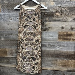 *ICONIC* ALL SAINTS PYTHON HAND-EMBELISHED PARTY DRESS SIZE UK 6 US 2 RRP £350