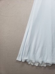 Morilee Women Maxi Dress 6 Light Blue Chiffon Strappy Back Zip Up Evening Gown