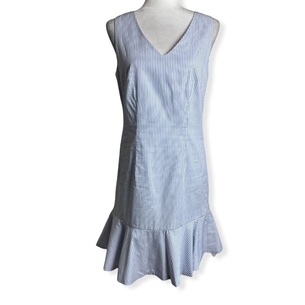 VERTIGO Paris NWT $195 Dress Hello Spring Naomi Blue Striped V-Neck Women&rsquo;s Sz S