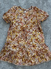 Anthropology Pilcro Women&rsquo;s Mini Dress Size Medium Floral Split Nect Summer Dres