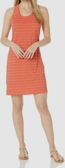 $95 Mountain Khakis Women&rsquo;s Orange Striped Scoop-Neck Tank Sleeveless Dress M