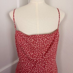 Blue Rain Pink Polka Dot Mini Dress Medium