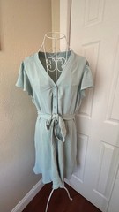 Lucky Brand Flutter Sleeve Button Front Dress