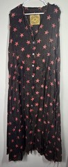 A RARE BIRD Woman Star Pattern Sleeveless Button Dress Distressed One size