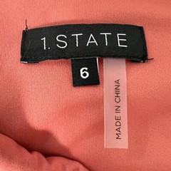 1 State Womens Lace Up Slip Midi Dress Cedar Rose Spaghetti Straps size 6